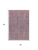 5' X 8' Mauve And Plum Striped Washable Area Rug With UV Protection