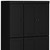 72" Black Solid Wood 8 Pantry Or Storage Closet