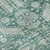 8' Teal And Ivory Oriental Washable Round Rug With UV Protection