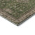 9' X 12' Artichoke Green And Beige Oriental Washable Area Rug With UV Protection