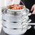 12" Silver Stainless Steel Food Steamer