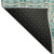 8' Teal Beige And Ivory Moroccan Washable Round Rug With UV Protection