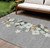 9' X 12' Gray Beige Ivory And Taupe Presents Washable Indoor Outdoor Area Rug
