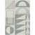9' X 12' Ivory And Beige Geometric Washable Indoor Outdoor Area Rug