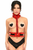 Kitten Collection Velvet & Faux Leather Single Strap Body Harness
