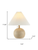 17" Beige Ribbed Round Table Lamp With Empire Shade