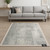 7' X 9' Gray White And Brown Abstract Washable Area Rug With UV Protection