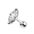 316L Stainless Steel Marquise Cut Clear CZ Cartilage Earring