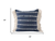 20" Blue And Ivory Striped Cotton Blend Throw Pillow Cover with Fringe Embroidery And Texture