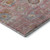 10' X 14' Pink Gold And Blue Floral Washable Area Rug With UV Protection