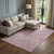 8' X 10' Plum And Ivory Abstract Washable Area Rug With UV Protection