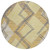 8' Wheat And Gold Round Geometric Washable Indoor Outdoor Area Rug