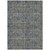 9' X 12' Navy Blue And Blue Abstract Washable Indoor Outdoor Area Rug