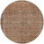 8' Copper And Peach Round Floral Washable Indoor Outdoor Area Rug