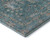 8' Teal And Copper Oriental Washable Round Rug With UV Protection