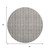 8' Taupe And Ivory Striped Washable Round Rug With UV Protection