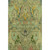 5' X 8' Green Blue And Gold Floral Washable Area Rug With UV Protection