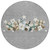 8' Gray Beige Ivory And Taupe Round Presents Washable Indoor Outdoor Area Rug