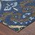 3' X 5' Navy Blue And Blue Ikat Washable Indoor Outdoor Area Rug