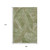 9' X 12' Olive Green Ivory And Beige Floral Washable Area Rug With UV Protection