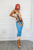Brianna Printed Backless Sling Dress