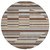 8' Brown And Gray Round Striped Washable Indoor Outdoor Area Rug