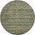 8' Fern Green And Taupe Striped Washable Round Rug With UV Protection