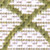8' Green And Cream Geometric Indoor Outdoor Runner Rug