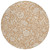 8' Copper And Ivory Round Floral Washable Indoor Outdoor Area Rug