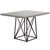 36" x 48" 31" GreywithBlack Reclaimed Wood Particle Board and Metal Dining Table