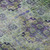 8' Purple Green And Ivory Floral Medallion Distressed Washable Round Rug With UV Protection