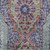 8' Purple Teal And Red Medallion Washable Round Rug With UV Protection