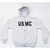 Men's Grey Hood/Sweat Zip Front-USMC