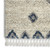 4' X 6' Ivory Blue And Gray Geometric Shag Non Skid Area Rug With Fringe