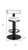26" White and Black Linen and Steel Counter Height Swivel Bar Chair