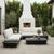 32" Gray Aluminum Square Outdoor Coffee Table
