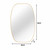 48" Gold Aluminum Oval Framed Full Length Hanging Mirror