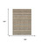 10' X 14' Taupe And Orange Striped Washable Indoor Outdoor Area Rug