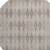 8' Beige And Gray Geometric Washable Round Rug With UV Protection