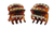 Tiny Hair Claws Decorated with Crystal Rhinestones 