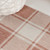 8' Salmon And Cream Gingham Indoor Outdoor Runner Rug