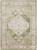 4' X 6' Sage And Ivory Floral Medallion Distressed Area Rug