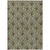 9' X 12' Artichoke Green Brown And Beige Seashell Washable Indoor Outdoor Area Rug