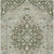 8' X 10' Olive Green And Sage Floral Medallion Washable Indoor Outdoor Area Rug