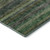 8' Artichoke Green And Gray Striped Washable Round Rug With UV Protection