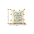20" Blue Orange And Off White The Beach Is Where I Belong Beach Nautical Throw Pillow Cover with Pompoms