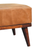 20" Brown Leather Round Footstool