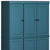 72" Teal Blue Solid Wood 8 Pantry Or Storage Closet