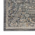 8' Navy Blue Yellow And Ivory Oriental Distressed Runner Rug With Fringe