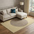 10' X 14' Wheat Ivory And Brown Striped Washable Area Rug With UV Protection
